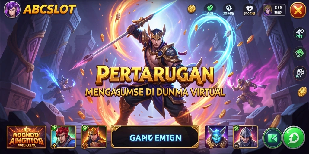 Screenshot pertarungan seru dalam gameplay ABCSLOT.