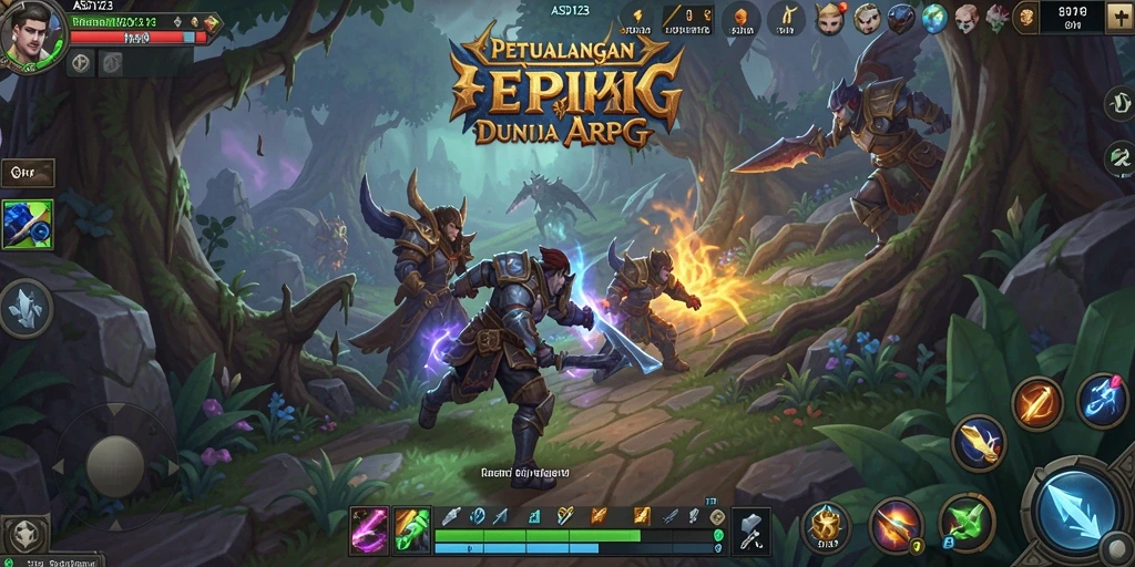 Tampilan gameplay mendebarkan di dunia ARPG yang luas.