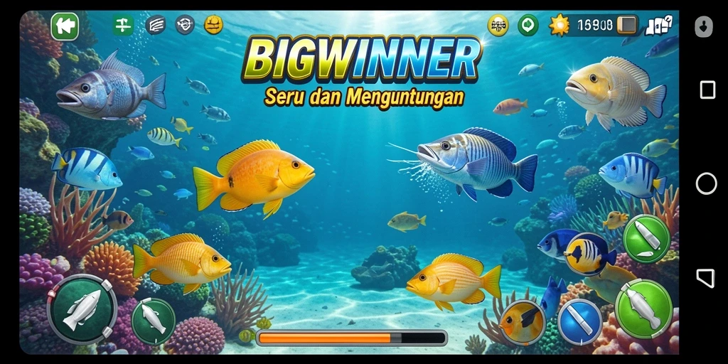 Tampilan gameplay Tembak Ikan di BIGWINNER yang seru dan interaktif.