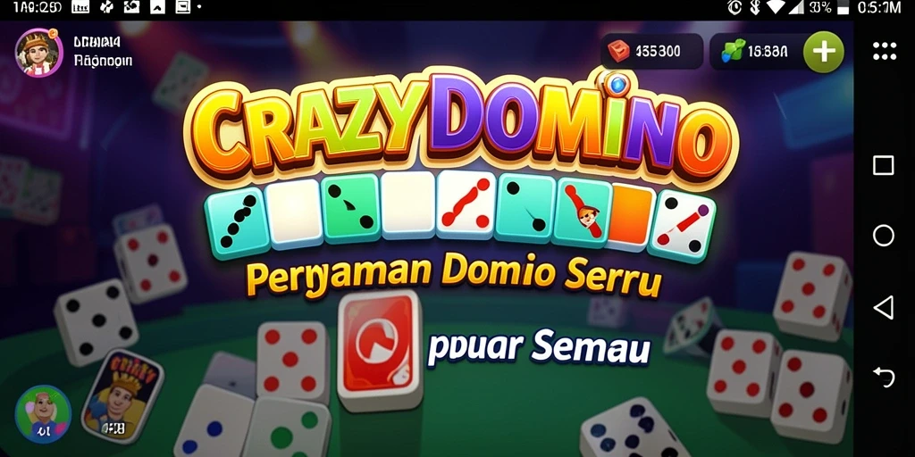 Screenshot gameplay menggambarkan serunya bermain domino secara interaktif.
