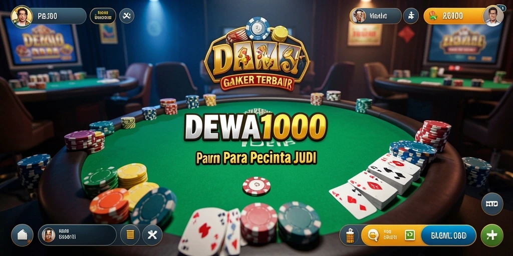 DEWA1000 menampilkan gameplay Poker yang seru dan menantang.
