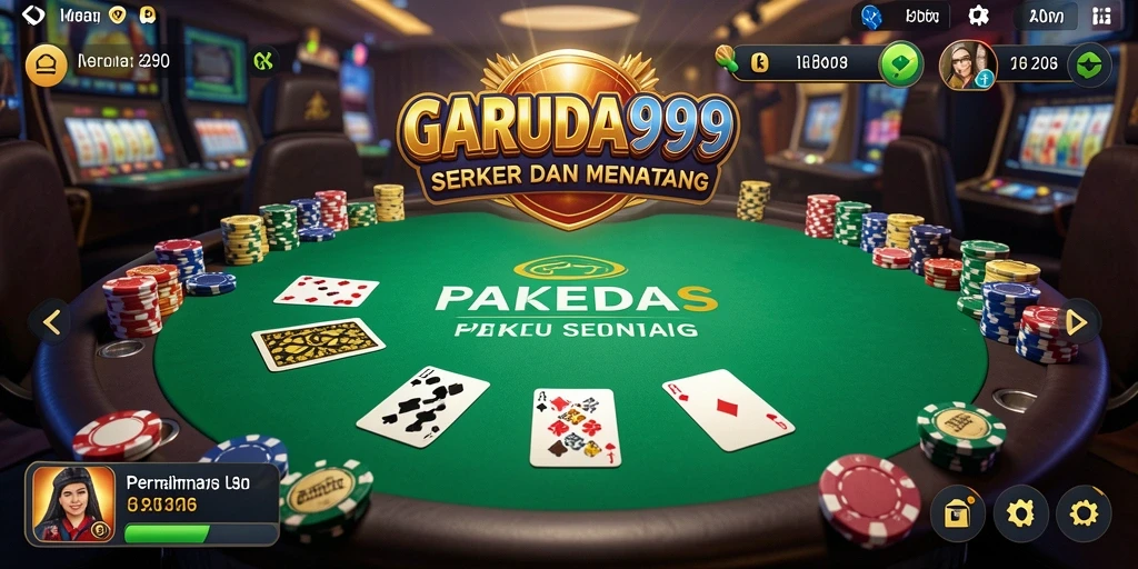 Tampilan seru gameplay Poker GARUDA999 yang mendebarkan.