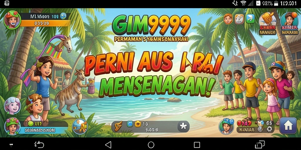 Tampilan seru gameplay GIM999 yang menyenangkan dan santai.