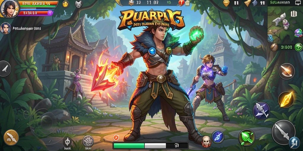 Gameplay seru KAKRP dengan grafik dan mekanisme RPG yang unik.