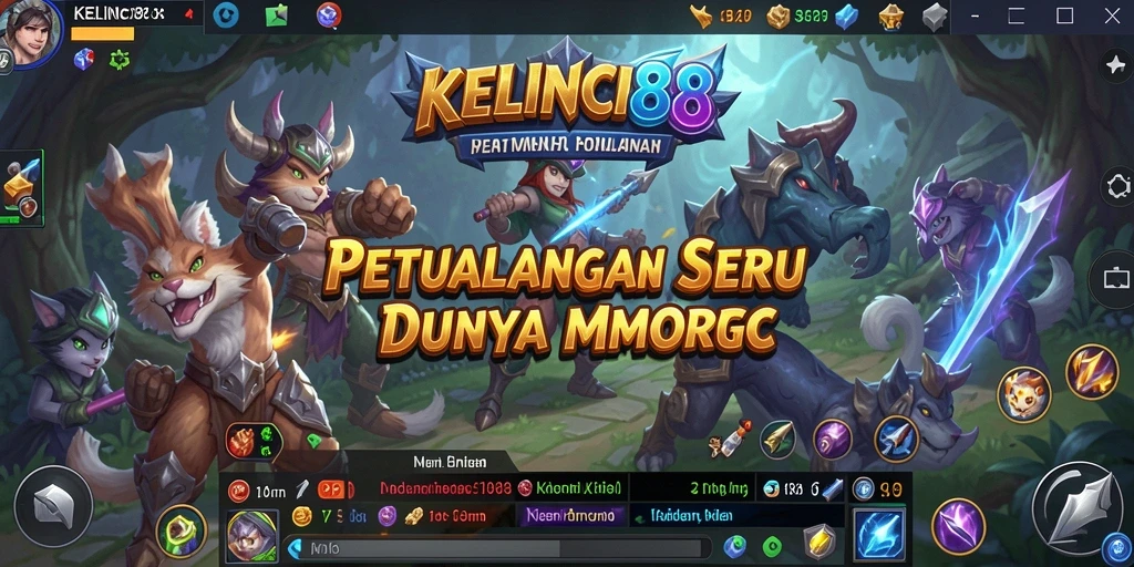 Tampilan gameplay seru KELINCI88 di dunia MMORPG yang fantastis.