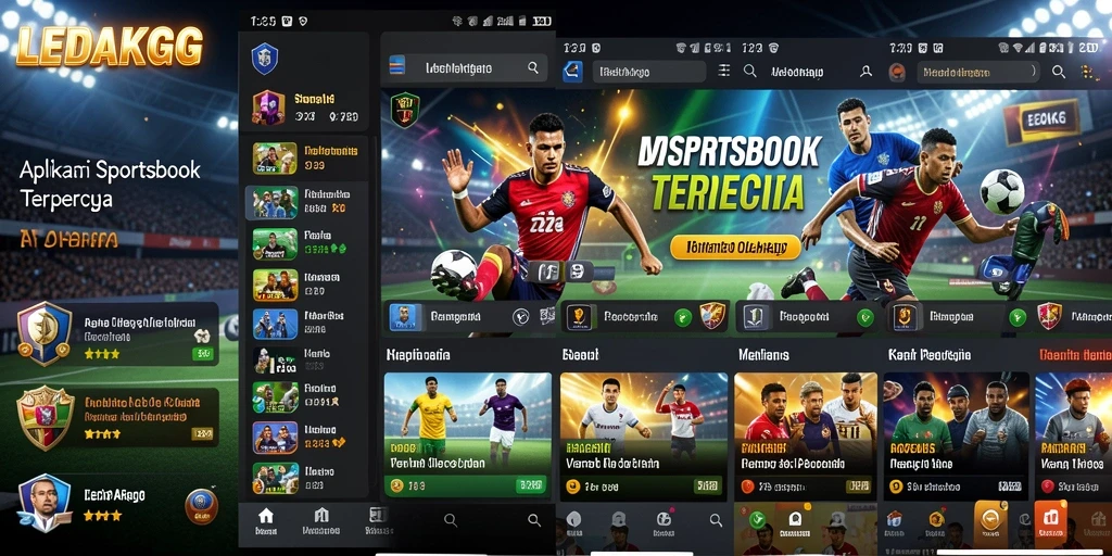 Tampilan antarmuka LEDAKGG yang menarik saat bermain Sportsbook.
