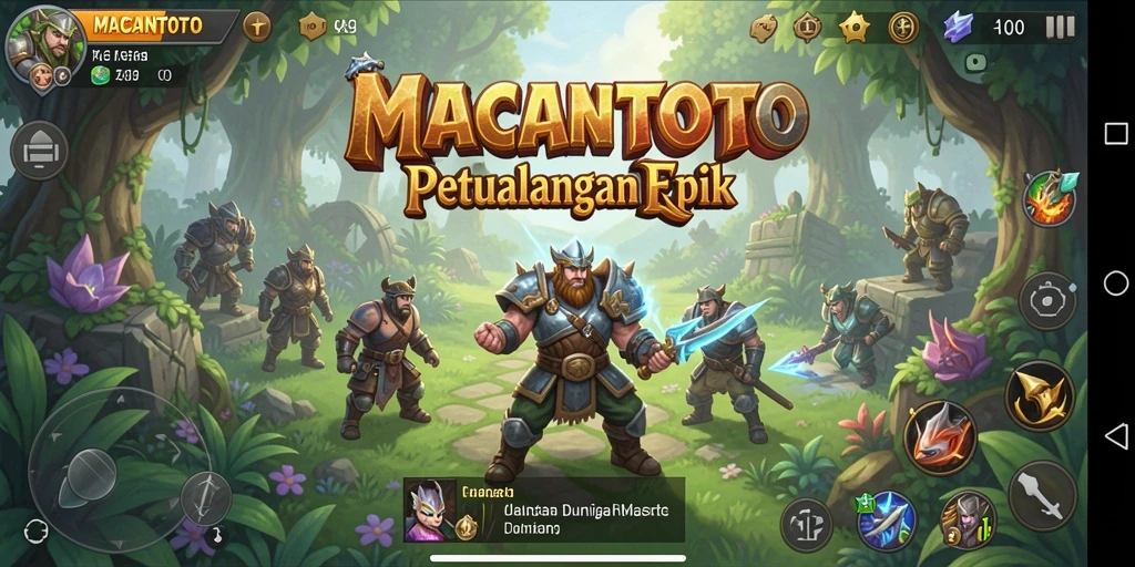 Tampilan gameplay seru dalam <strong>MACANTOTO</strong> dengan pertempuran yang mendebarkan.