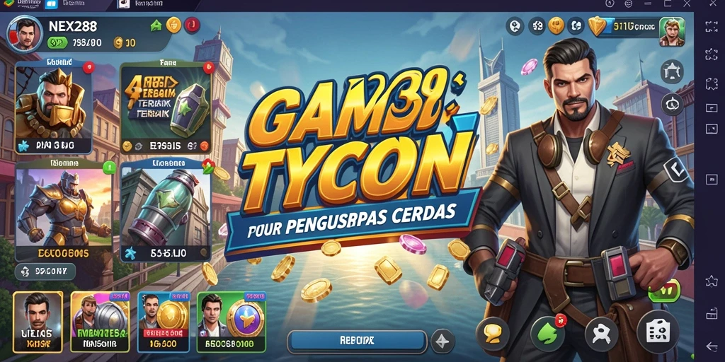 Screenshot utama NEX288 menampilkan pengelolaan bisnis yang seru.