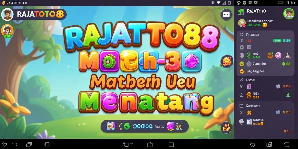 Gameplay seru dari RAJATOTO88 pada level Match-3.