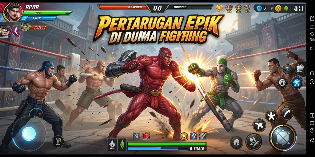 Gameplay menarik RPRR dengan karakter bertarung beraksi.