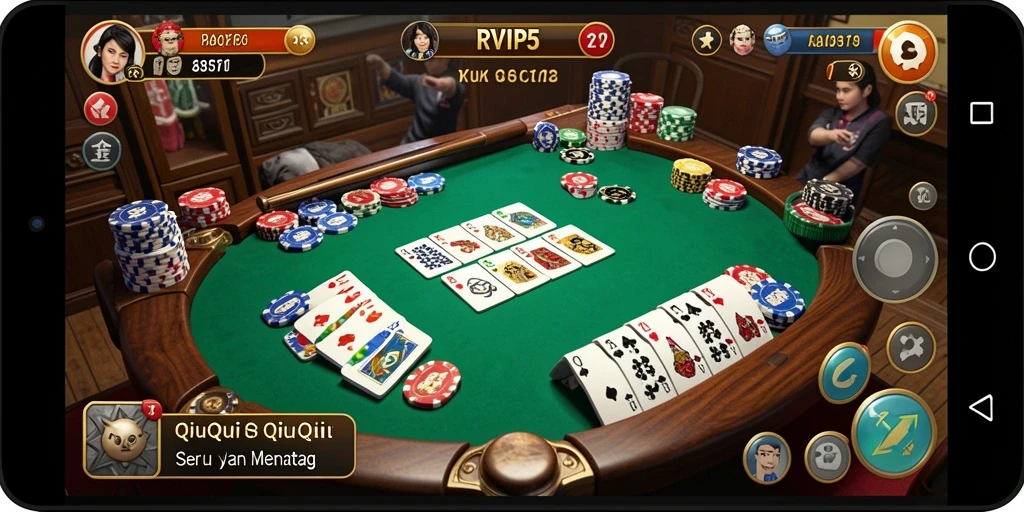 Gameplay QiuQiu yang seru dan dinamis di RVIP5.