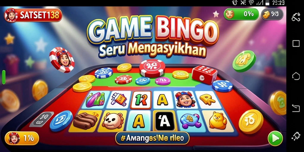 Tampilan menarik dari gameplay Bingo SATSET138 yang mengasyikkan.